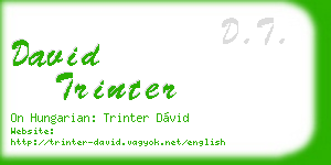 david trinter business card